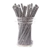 Black Chevron Paper Cocktail Straw/25pk - Gift Box-Simply Serv'd Sale