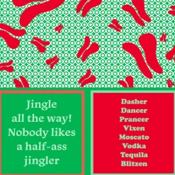 Blitzen CHRISTMAS Napkin-Drinks On Me Coasters New