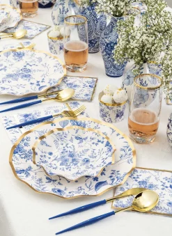 Blue & Gold Bella Assorted Plastic Cutlery/24pc, Service for 8-Sophistiplate New