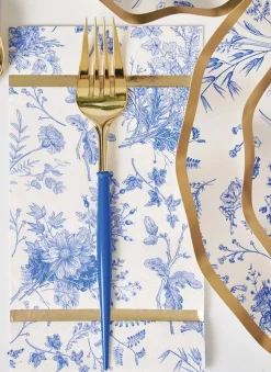 Blue & Gold Bella Assorted Plastic Cutlery/36pc, Service for 12-Sophistiplate Fashion