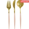 Blush & Gold Bella Assorted Plastic Cutlery/24pc, Service for 8-Sophistiplate Discount