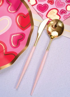 Blush & Gold Bella Assorted Plastic Cutlery/36pc, Service for 12-Sophistiplate Best