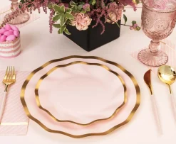 Blush & Gold Bella Assorted Plastic Cutlery/36pc, Service for 12-Sophistiplate Best