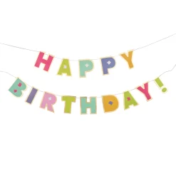 Bright Birthday Party Banner w/ Cotton String-Sophistiplate Hot