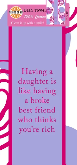 Broke best friend Dish Towel-Drinks On Me Best