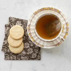 Brown Regal Peacock Cocktail Napkin - Pack of 20-Hester u0026 Cook Clearance