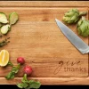 Carv'd Acacia Carving Board w/ 13" Chef's Knife | Give Thanks | 15 x 20"-Maple Best