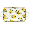 Ceramic Serving Tray with Handles | Classic Lemons | 11.75 X 7"-Maple Hot
