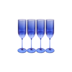 Champagne Modern | Cobalt | 4 Pack | 8 Oz-Sophistiplate LLC Outlet