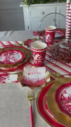 Christmas Village Paper Cocktail Napkin/20pk-Sophistiplate Outlet