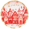 Christmas Village Wavy Paper Dinner Plate/8pk-Sophistiplate New
