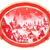 Christmas Village Wavy Paper Platter Plate/8pk-Sophistiplate New