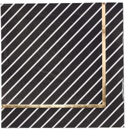 Cocktail Napkin Everyday Black/20ct-Sophistiplate New