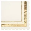 Cocktail Napkin Gold & White/20 pkg-Sophistiplate Fashion