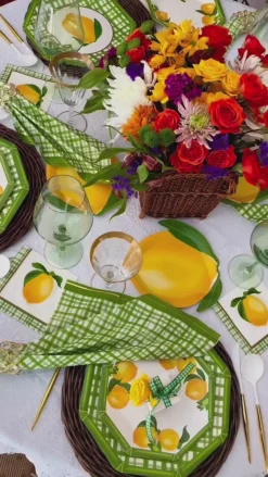 Cocktail Napkin Lemon and Stem 3 Ply/20pk-Sophistiplate Fashion