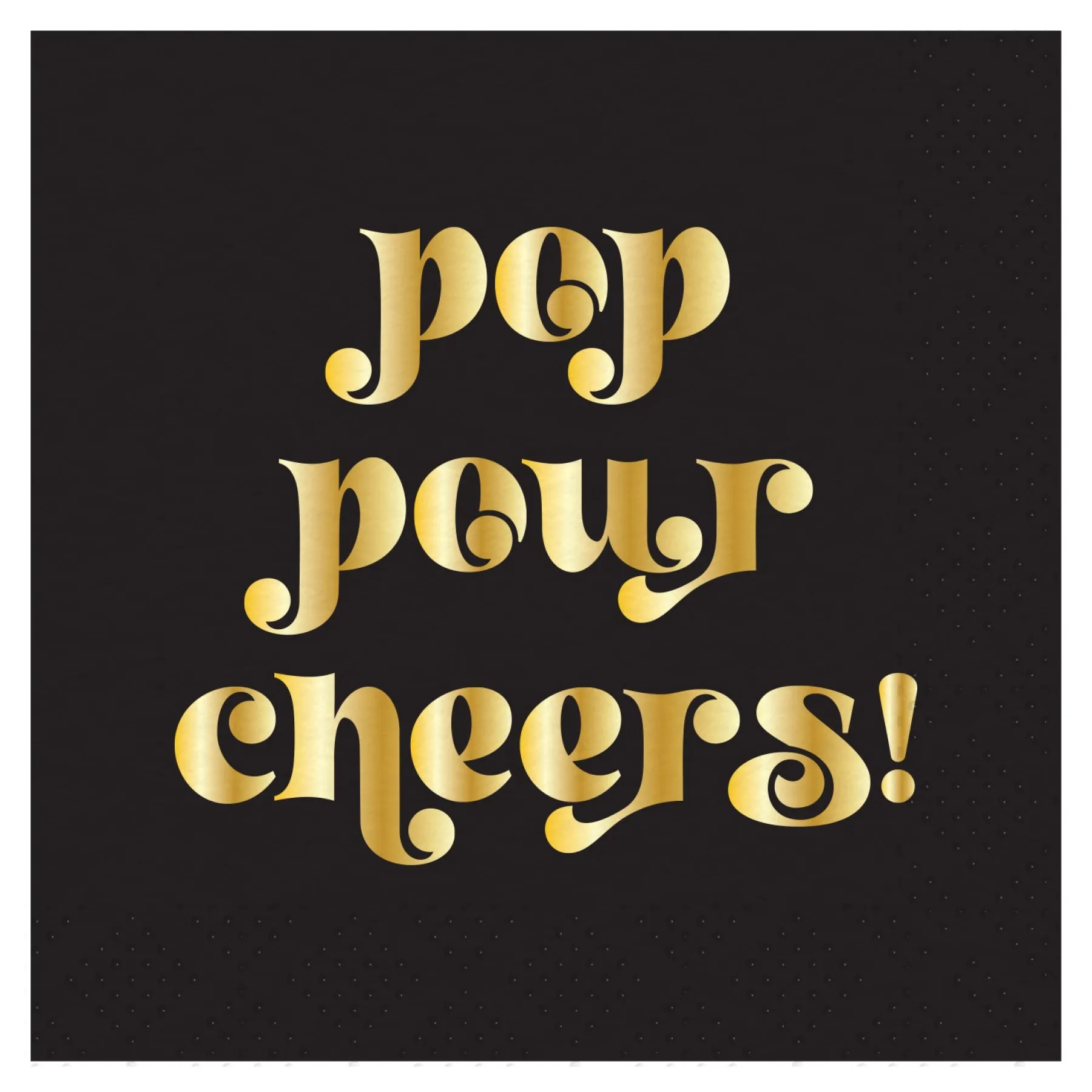 Cocktail Napkin New Years Design B/40pkg-Sophistiplate Clearance