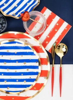 Cocktail Napkin Patriotic Confetti/20ct-Sophistiplate Best
