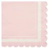 Cocktail Napkin Scalloped Edge Blush/20 pkg-Sophistiplate Best