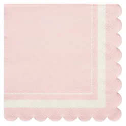 Cocktail Napkin Scalloped Edge Blush/20 pkg-Sophistiplate Best