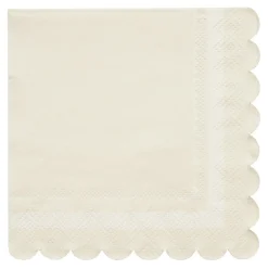 Cocktail Napkin Scalloped Edge Cream/20 pkg-Sophistiplate Sale