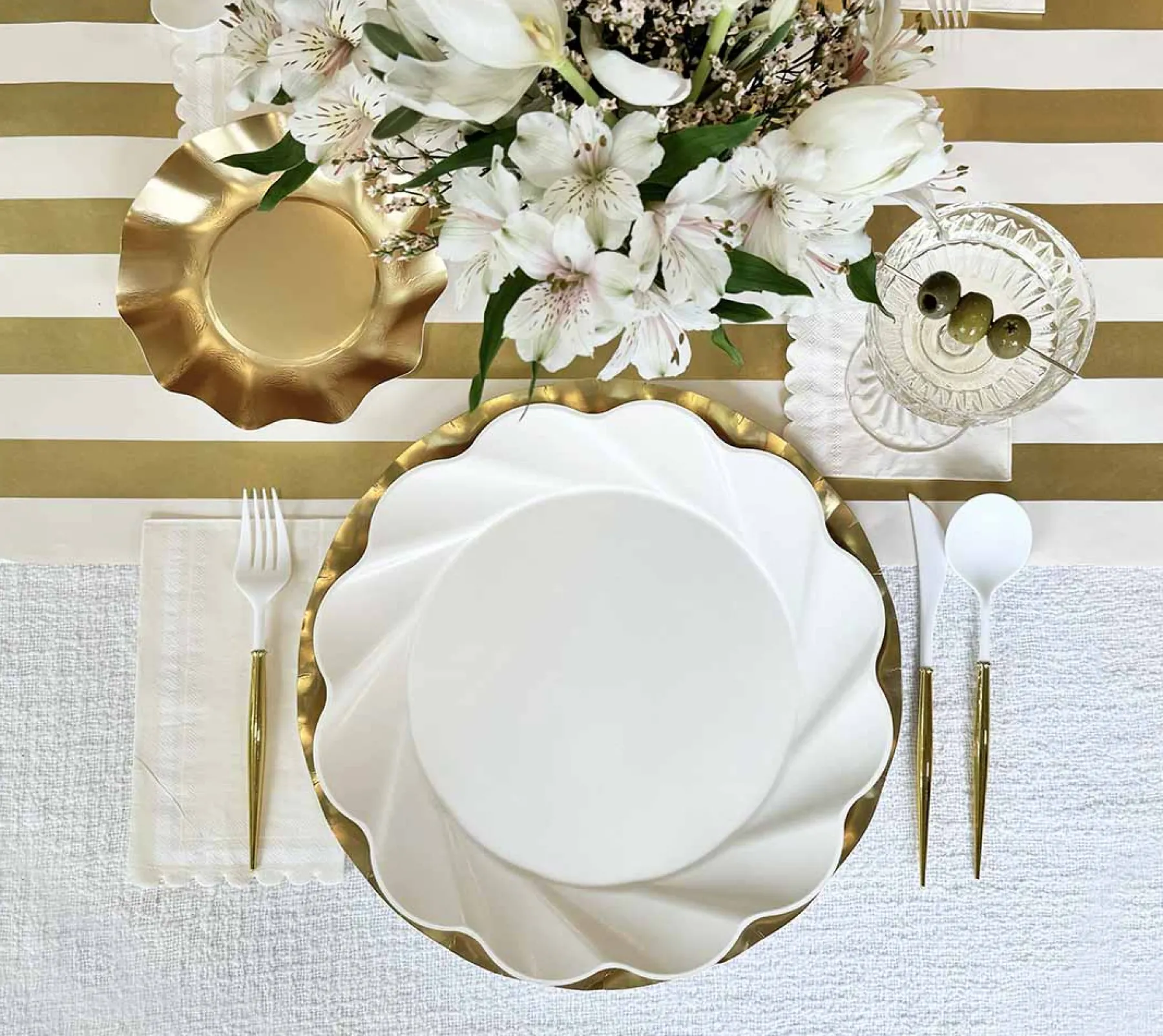 Cream & Gold Table Setting-Sophistiplate Discount