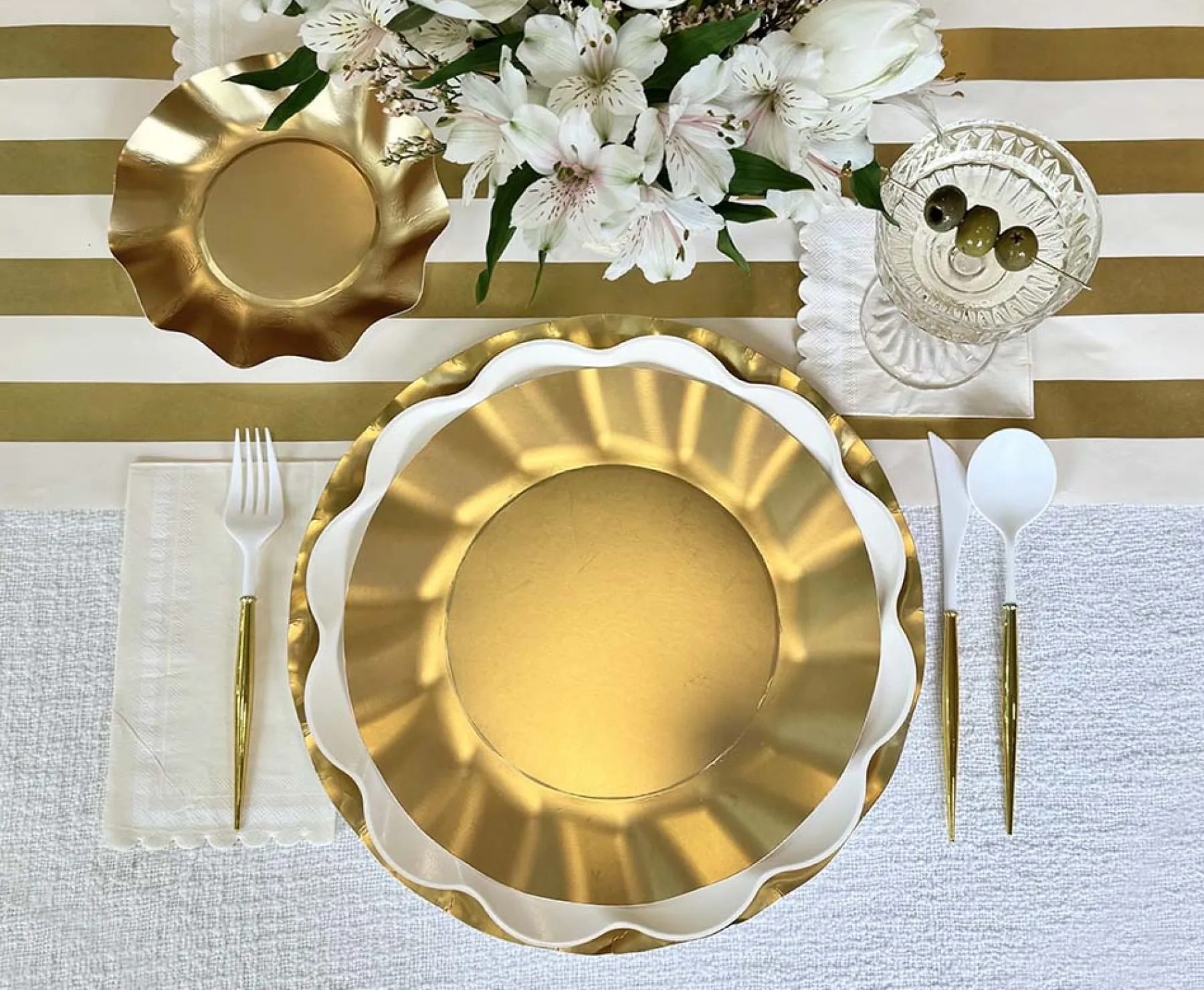 Cream & Gold Table Setting-Sophistiplate Discount
