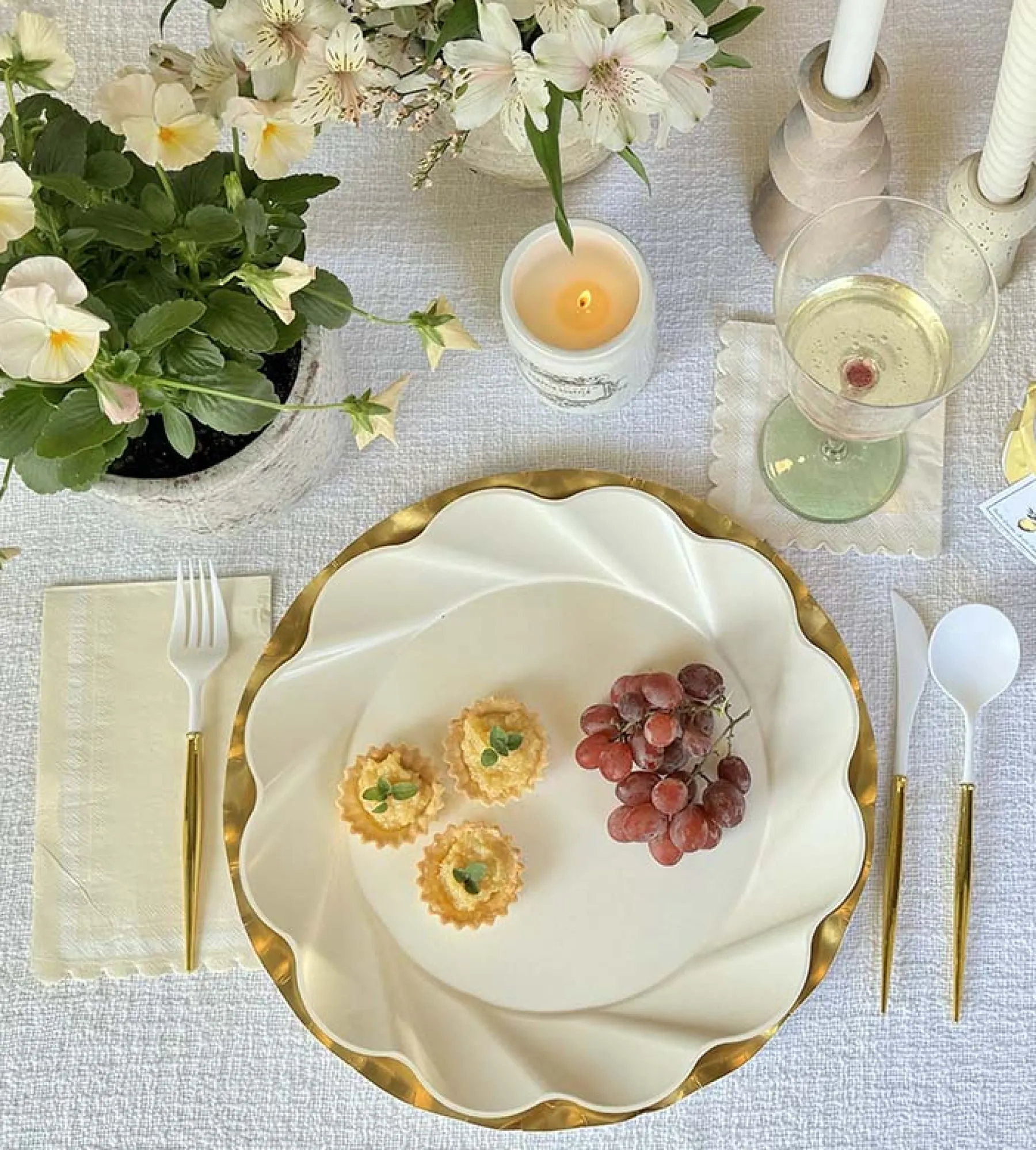 Cream & Gold Table Setting-Sophistiplate Discount