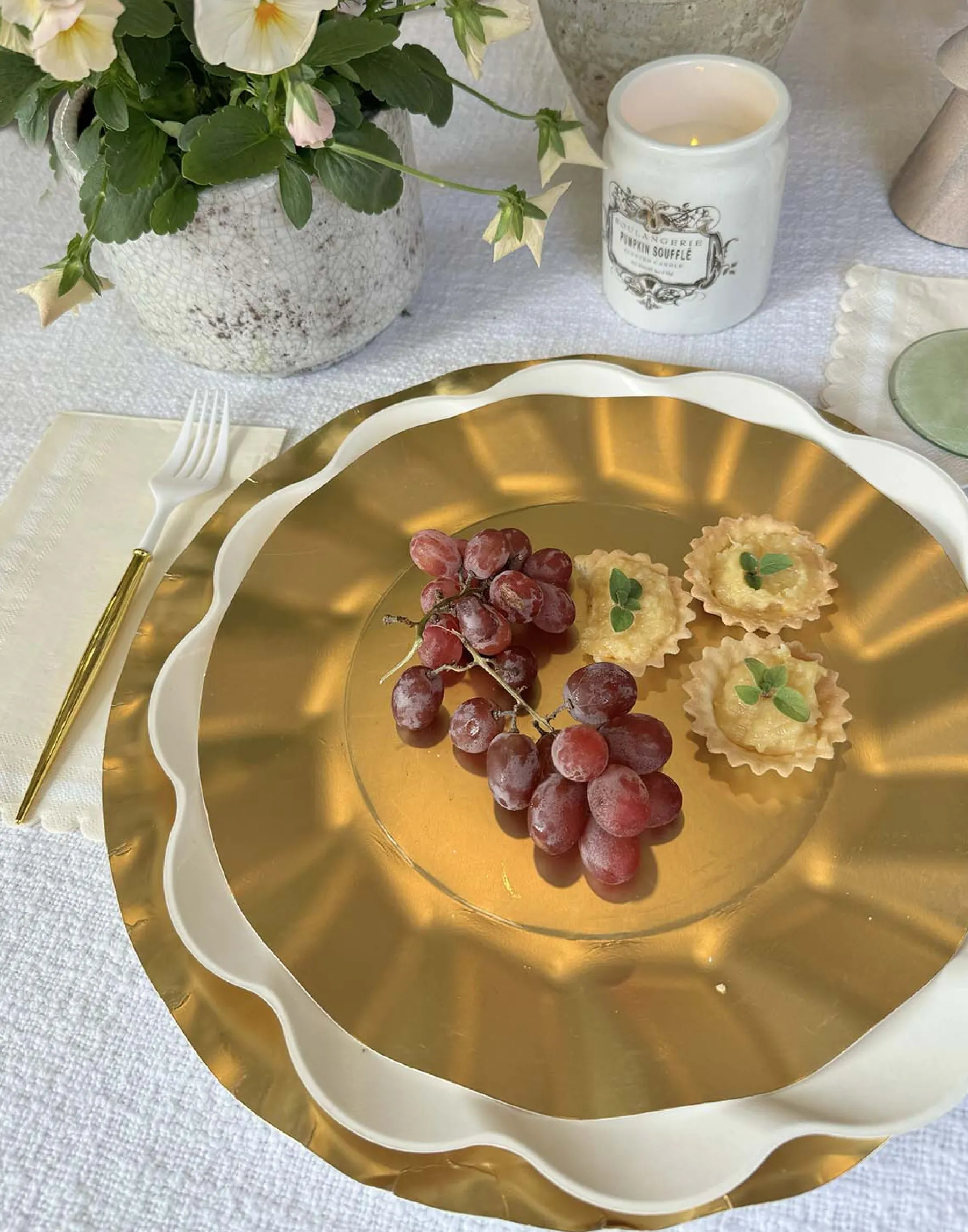 Cream & Gold Table Setting-Sophistiplate Discount