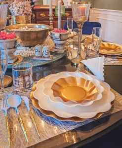 Cream & Gold Table Setting-Sophistiplate Discount