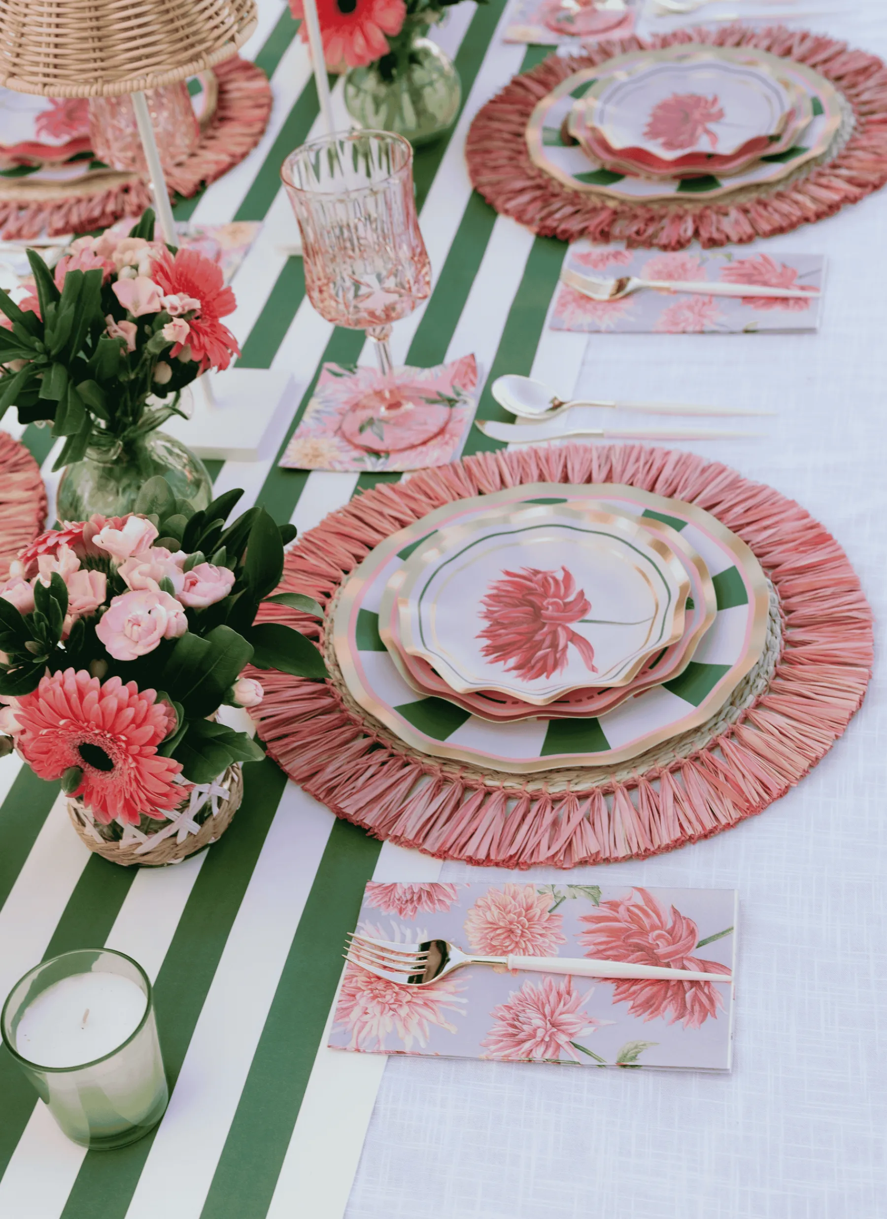 Dahlia Garden Cocktail Napkins/20pk-Sophistiplate Clearance