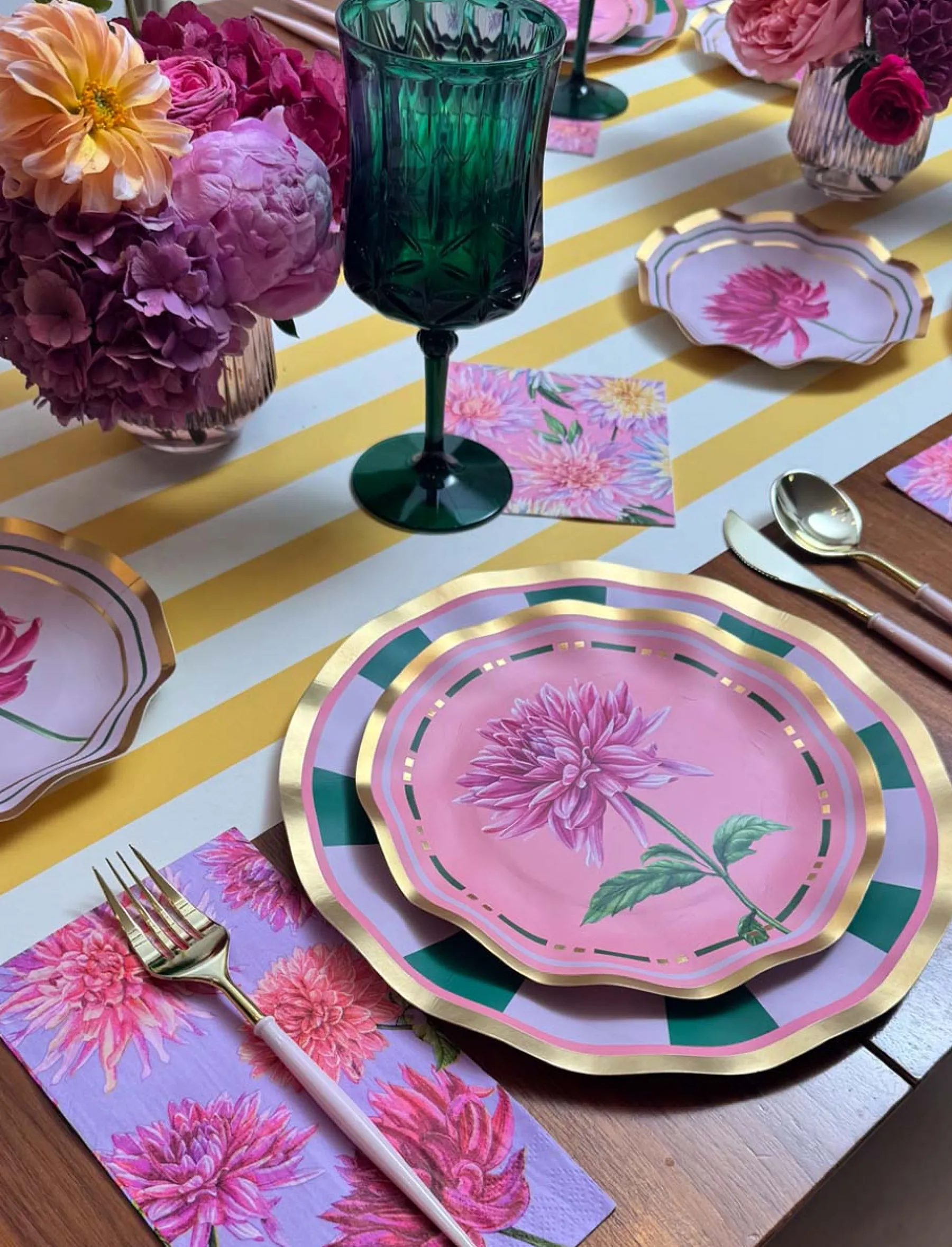 Dahlia Garden Dinner Plates/8pk-Sophistiplate Outlet