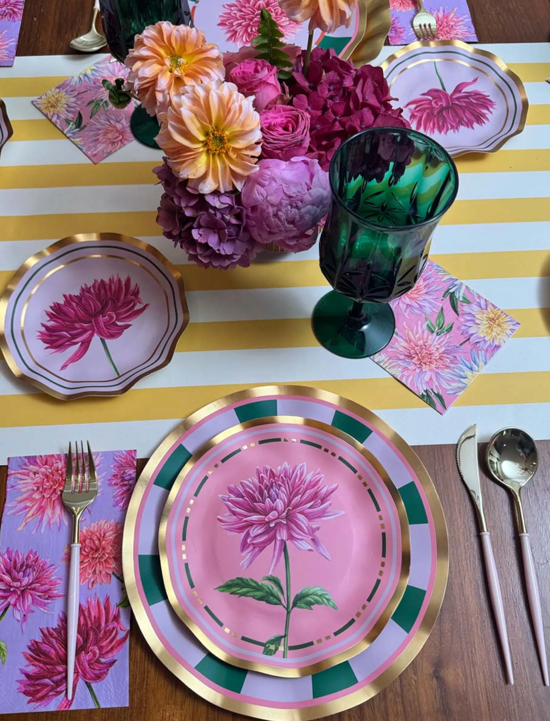 Dahlia Garden Dinner Plates/8pk-Sophistiplate Outlet