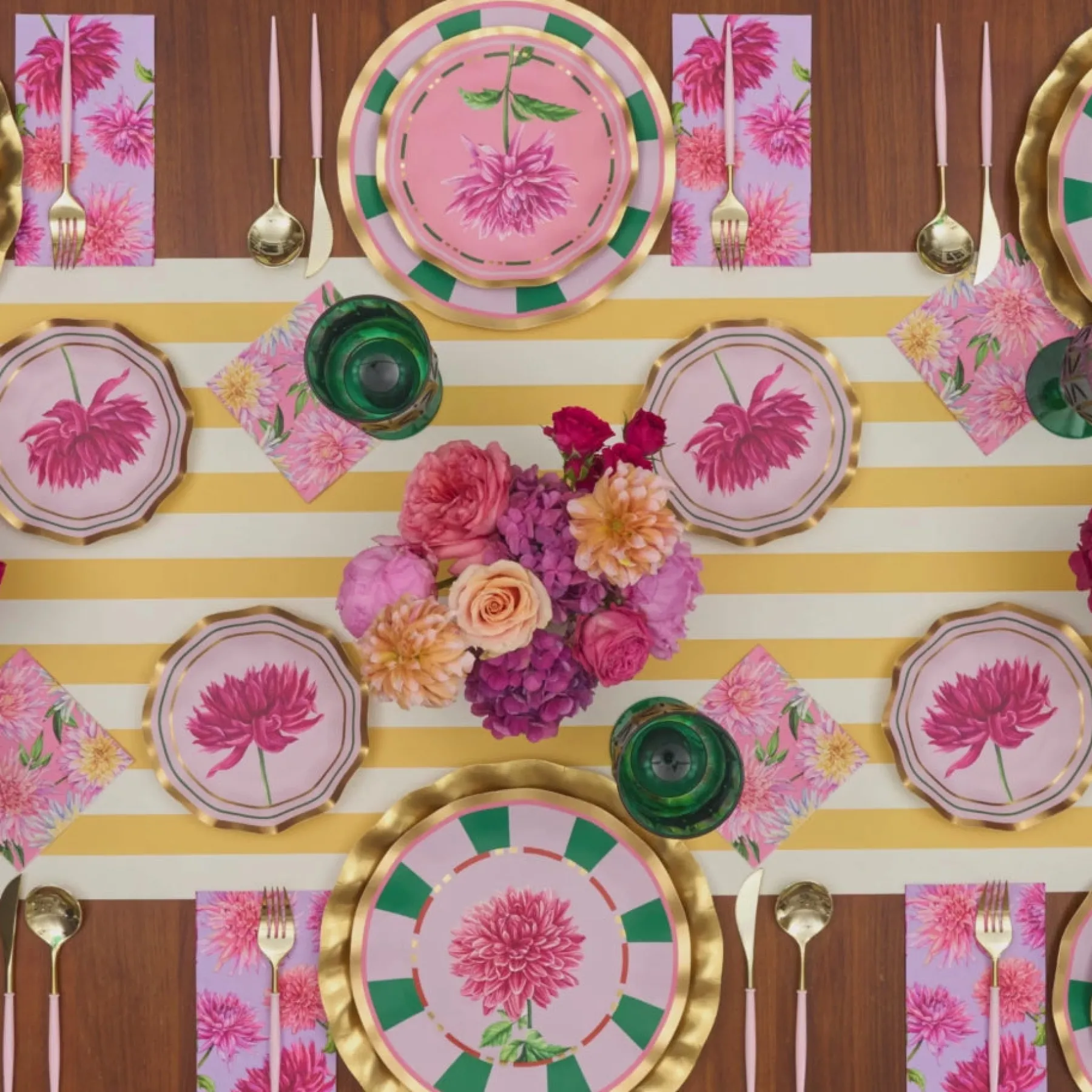 Dahlia Garden Dinner Plates/8pk-Sophistiplate Outlet