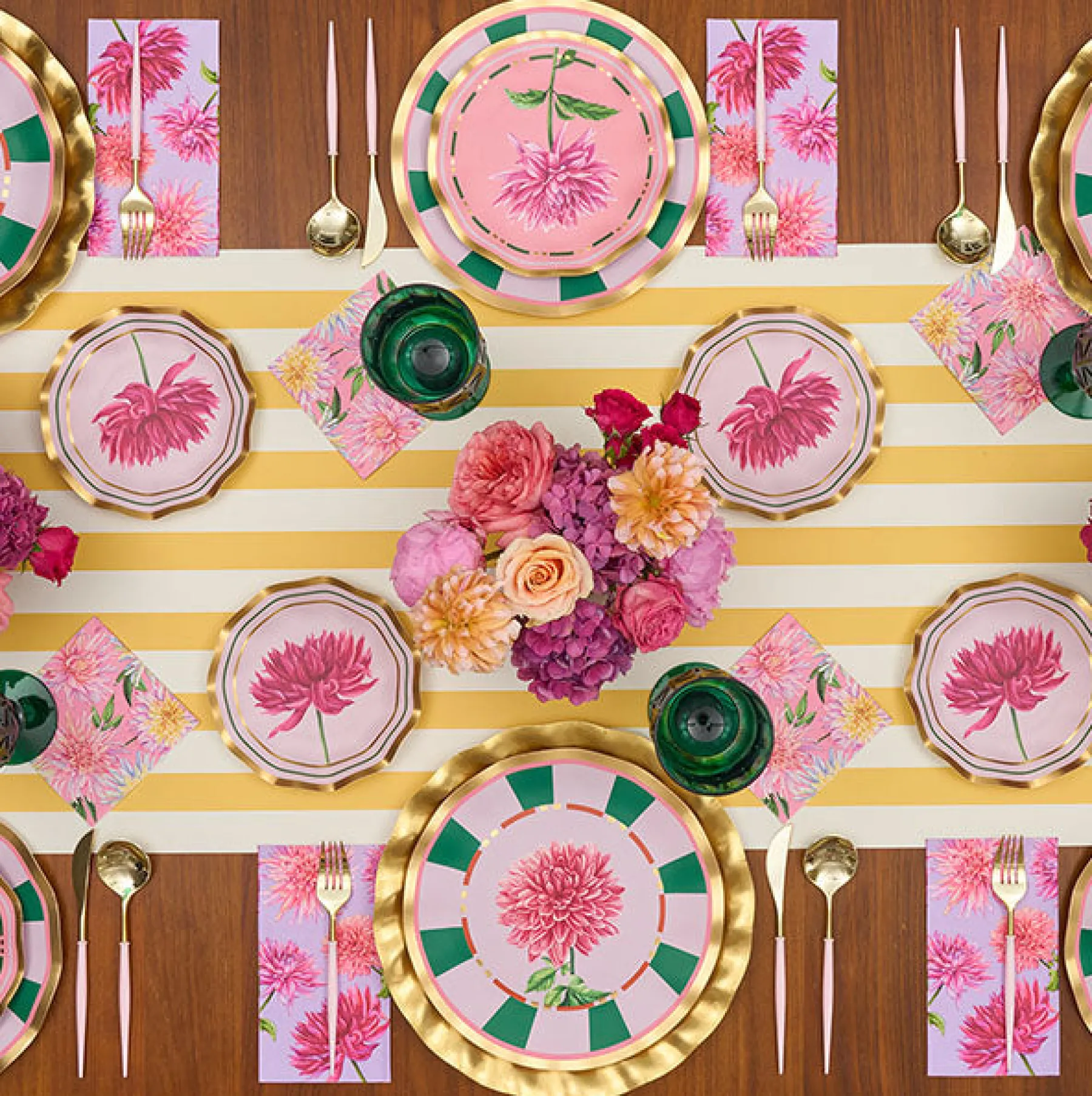 Dahlia Garden Dinner Plates/8pk-Sophistiplate Outlet