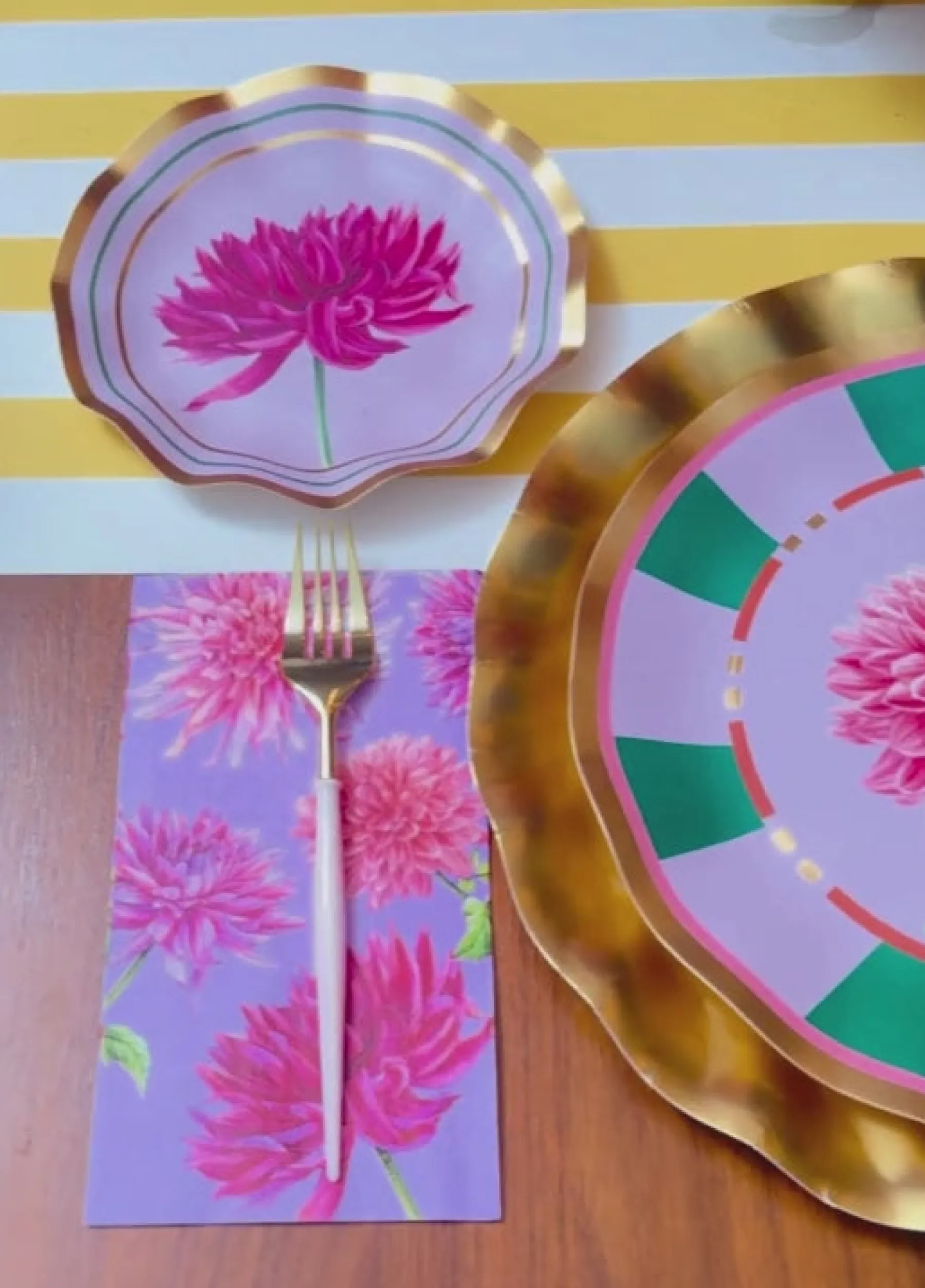 Dahlia Garden Dinner Plates/8pk-Sophistiplate Outlet