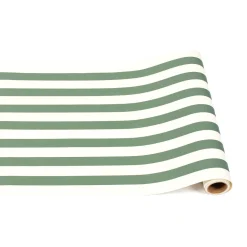 Dark Green Classic Stripe Runner - 20" x 25'-Hester u0026 Cook Sale