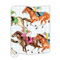 Derby Racehorses Table Runner - 20" x 12'-Rosanne Beck Clearance