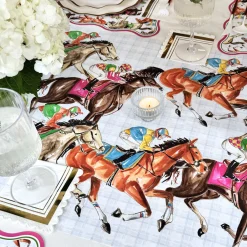 Derby Racehorses Table Runner - 20" x 12'-Rosanne Beck Clearance