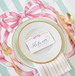 Die-cut Pink Bow Placemat - 12 Sheets-Hester u0026 Cook Sale