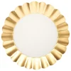 Dinner Plate Gold & White/8 pkg-Sophistiplate Clearance