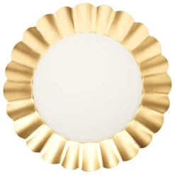 Dinner Plate Gold & White/8 pkg-Sophistiplate Clearance