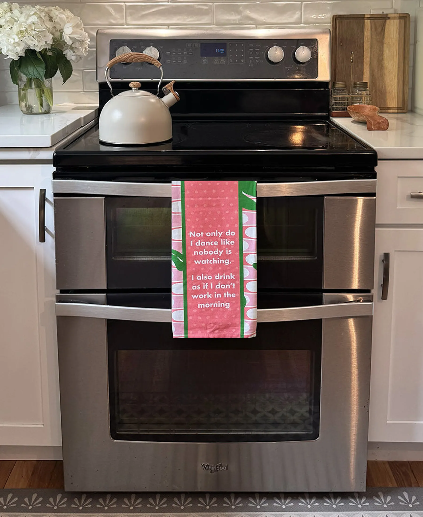 Don`t work in Morning Dish Towel-Drinks On Me Fashion