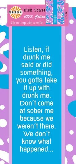 Drunk Me Dish Towel-Drinks On Me Fashion