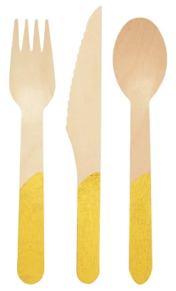 Eco Cutlery Gold Handle 24/pkg-Sophistiplate New