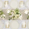 Eco Table Setting - White and Gold-Sophistiplate Sale