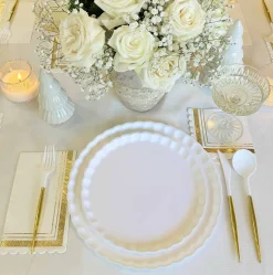 Eco Table Setting - White and Gold-Sophistiplate Sale