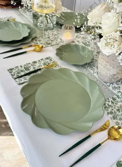 Emerald & Gold Bella Assorted Plastic Cutlery/24pc, Service for 8-Sophistiplate Fashion
