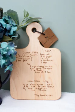Engraved Recipe Board | Personalized Recipe | 12 x 8-Maple Hot