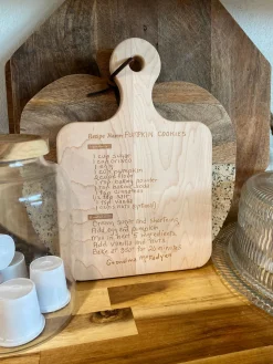 Engraved Recipe Board | Personalized Recipe | 12 x 8-Maple Hot