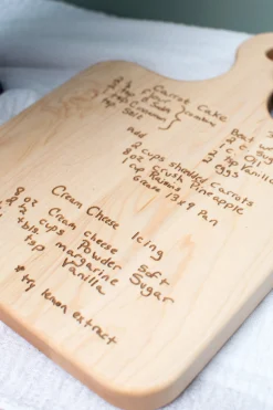 Engraved Recipe Board | Personalized Recipe | 12 x 8-Maple Hot